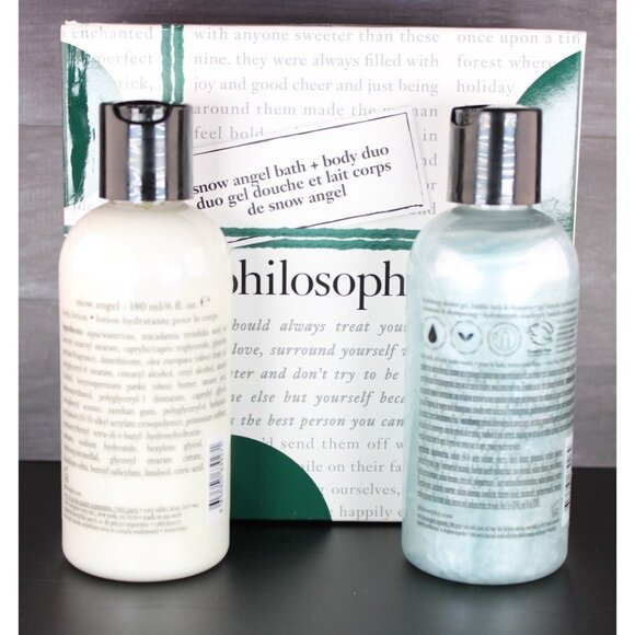 Philosophy SNOW ANGEL Hydrating Shower Gel & Body Lotion Duo Bath Set NEW In Box - Picture 10 of 13